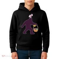 Funny Easter Bunny Eared Bigfoot Sasquatch  Kids Hoodie thumb 4