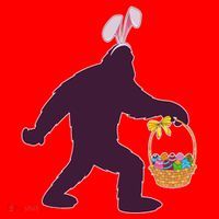 Funny Easter Bunny Eared Bigfoot Sasquatch  Santa Hat thumb 1