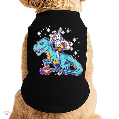 Funny Easter Bunny Riding T-Rex Doggie Tank