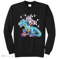 Funny Easter Bunny Riding T-Rex Sweatshirt thumb 0