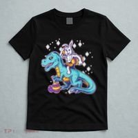 Funny Easter Bunny Riding T-Rex T-Shirt thumb 5
