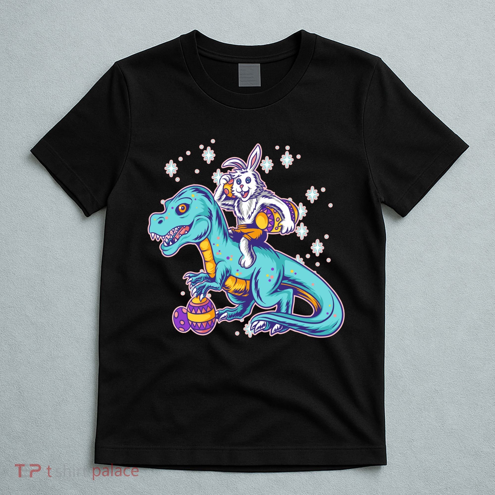 Funny Easter Bunny Riding T-Rex T-Shirt