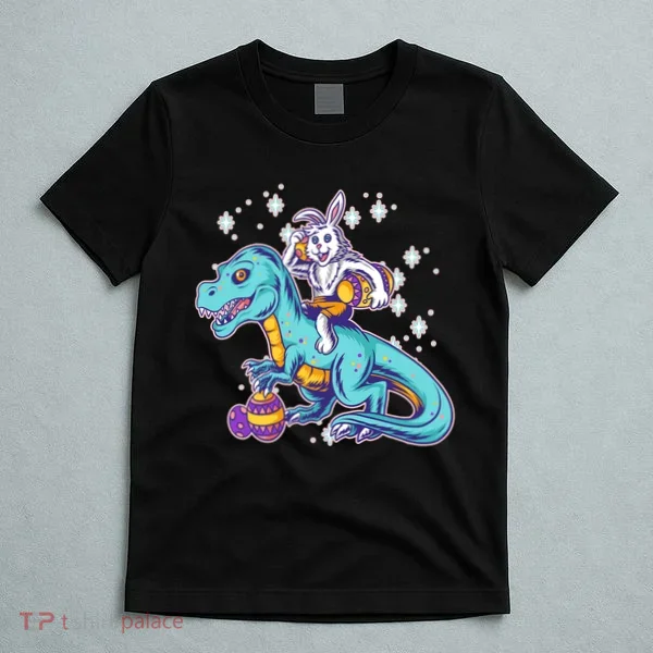 Funny Easter Bunny Riding T-Rex T-Shirt