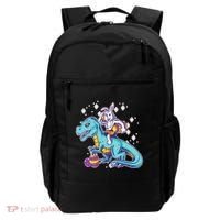 Funny Easter Bunny Riding T-Rex Backpack thumb 0