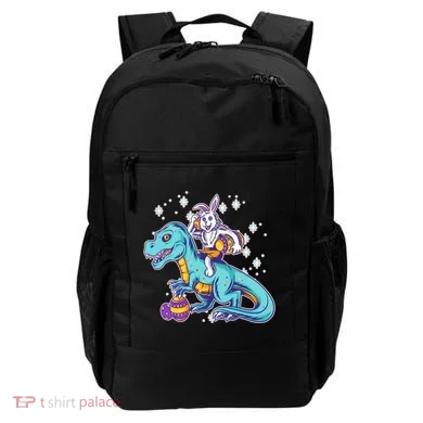 Funny Easter Bunny Riding T-Rex Backpack