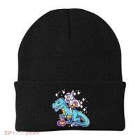 Funny Easter Bunny Riding T-Rex Beanie thumb 0