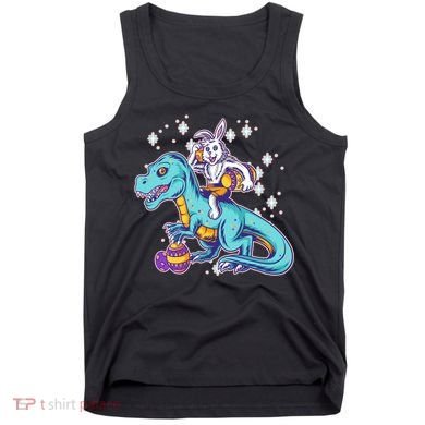 Funny Easter Bunny Riding T-Rex Tank Top