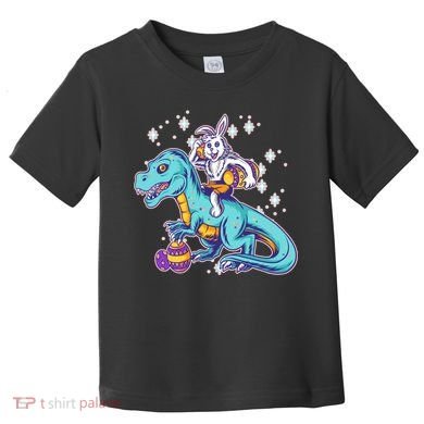 Funny Easter Bunny Riding T-Rex Toddler T-Shirt