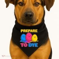 Funny Easter Prepare To Dye USA-Made Doggie Bandana thumb 1