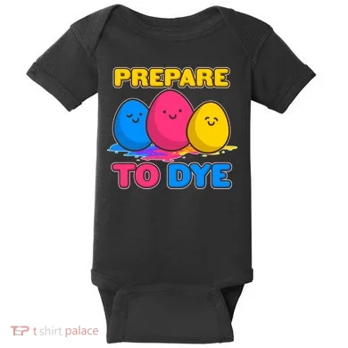 Funny Easter Prepare To Dye Baby Bodysuit