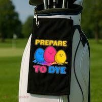 Funny Easter Prepare To Dye Golf Towel thumb 2
