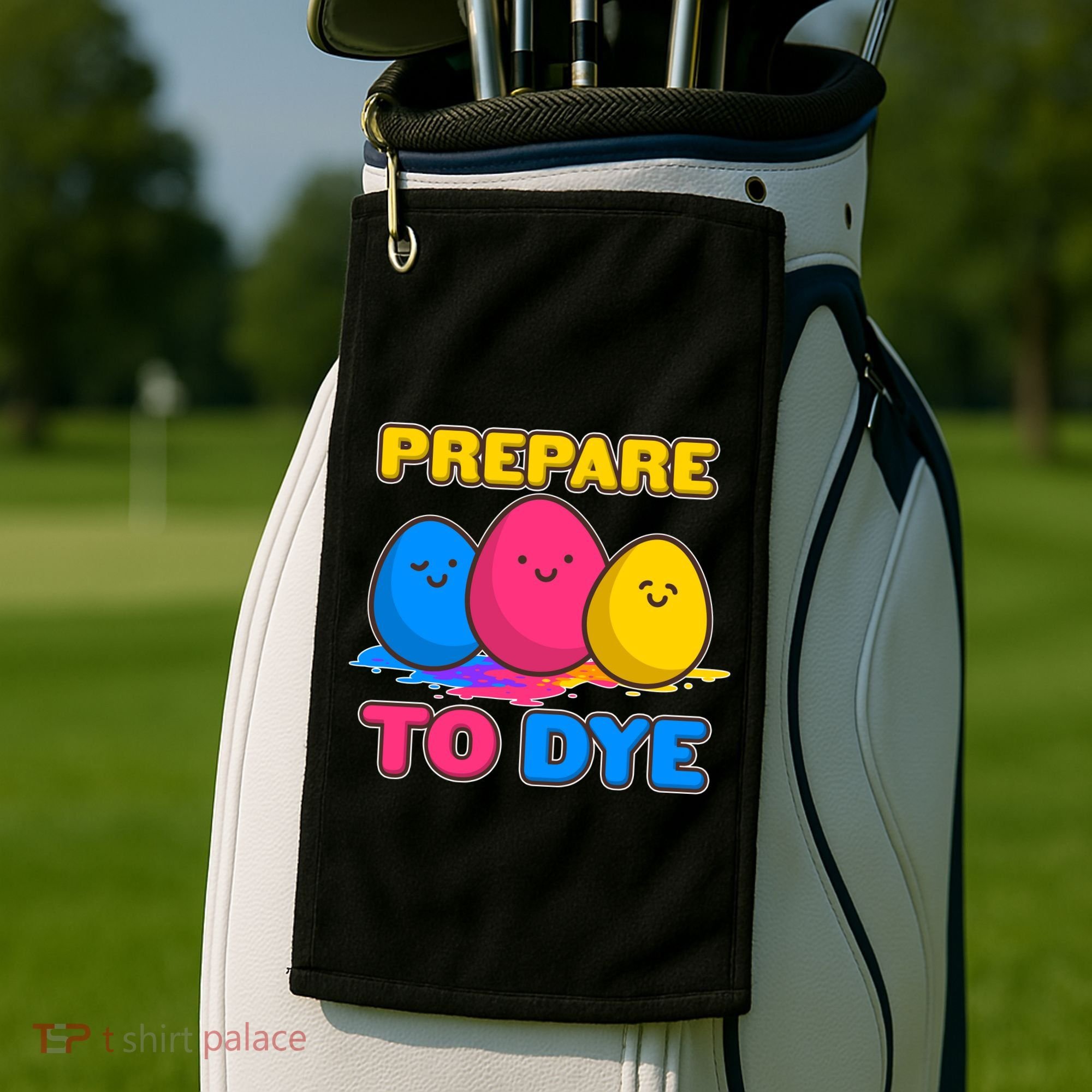 Funny Easter Prepare To Dye Golf Towel