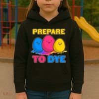 Funny Easter Prepare To Dye Kids Hoodie thumb 3