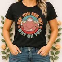 Funny Eef You See Kay Why Oh You Sloth Women's T-Shirt thumb 2