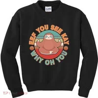 Funny Eef You See Kay Why Oh You Sloth Kids Sweatshirt thumb 0
