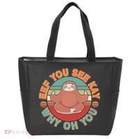 Funny Eef You See Kay Why Oh You Sloth Tote Bag thumb 0