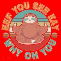 Funny Eef You See Kay Why Oh You Sloth Santa Hat thumb 1