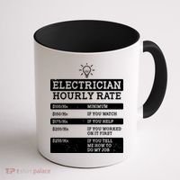 Funny Electrician Hourly Rate List Coffee Mug thumb 1