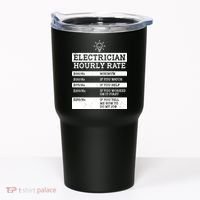 Funny Electrician Hourly Rate List Tumbler thumb 0