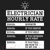 Funny Electrician Hourly Rate List Tumbler thumb 3