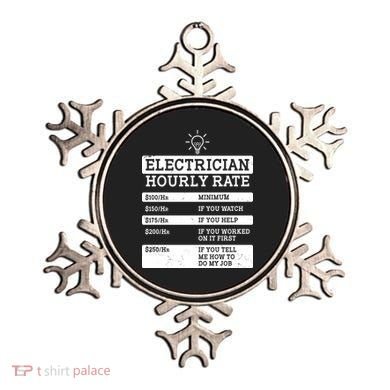 Funny Electrician Hourly Rate List Ornament