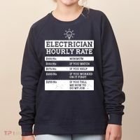 Funny Electrician Hourly Rate List Women's Sweatshirt thumb 0
