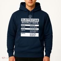 Funny Electrician Hourly Rate List Hoodie thumb 2