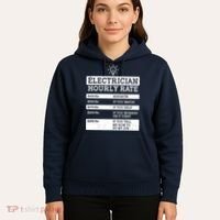 Funny Electrician Hourly Rate List Hoodie thumb 5