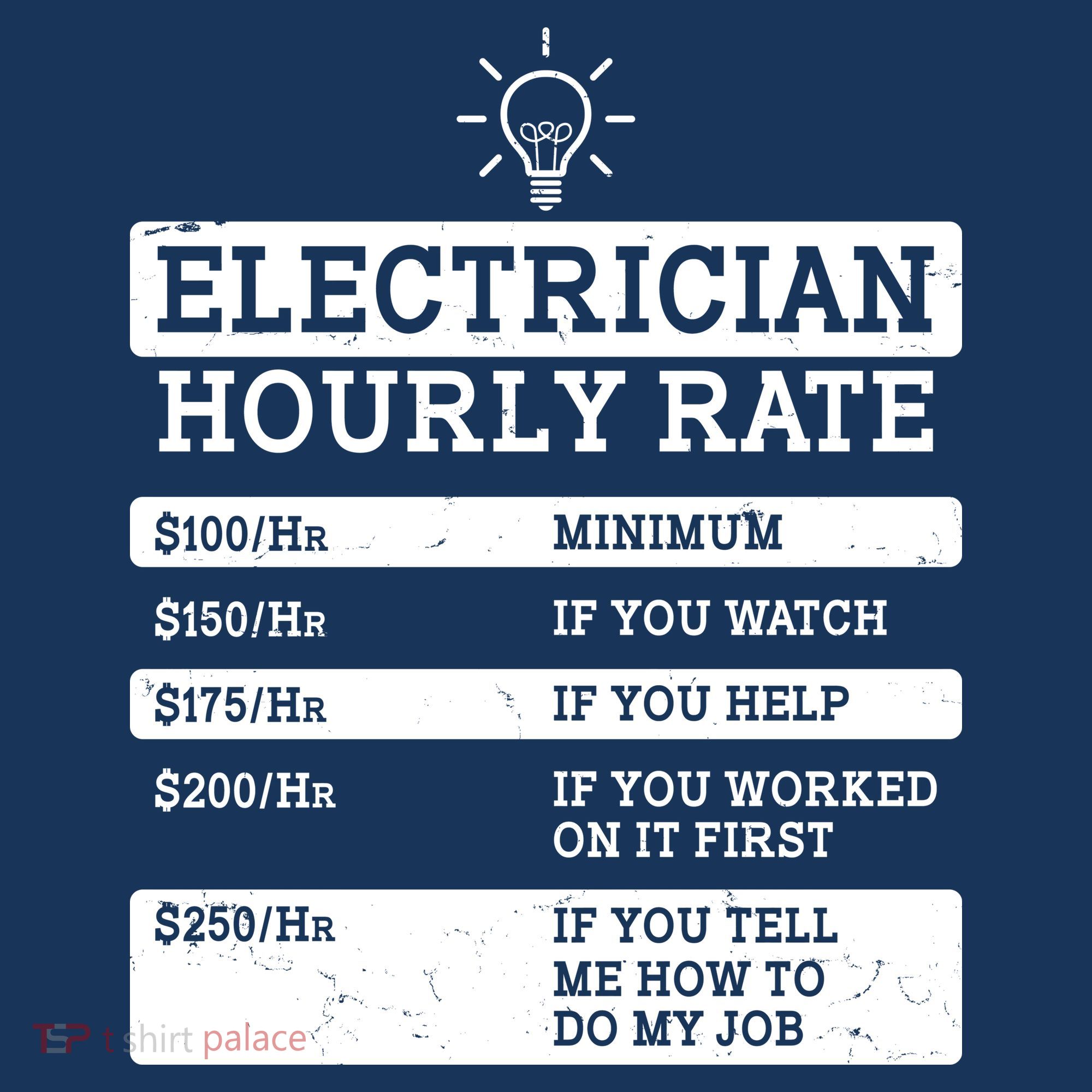Funny Electrician Hourly Rate List Polo