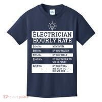 Funny Electrician Hourly Rate List Kids T-Shirt thumb 0