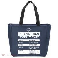 Funny Electrician Hourly Rate List Tote Bag thumb 0