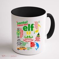 Funny Elf Santa Knows Him Christmas Coffee Mug thumb 1