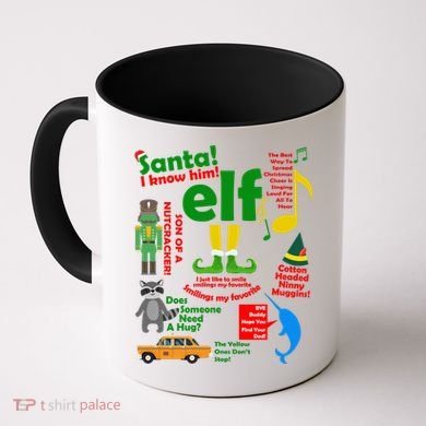Funny Elf Santa Knows Him Christmas Coffee Mug