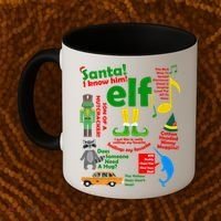 Funny Elf Santa Knows Him Christmas Coffee Mug thumb 2