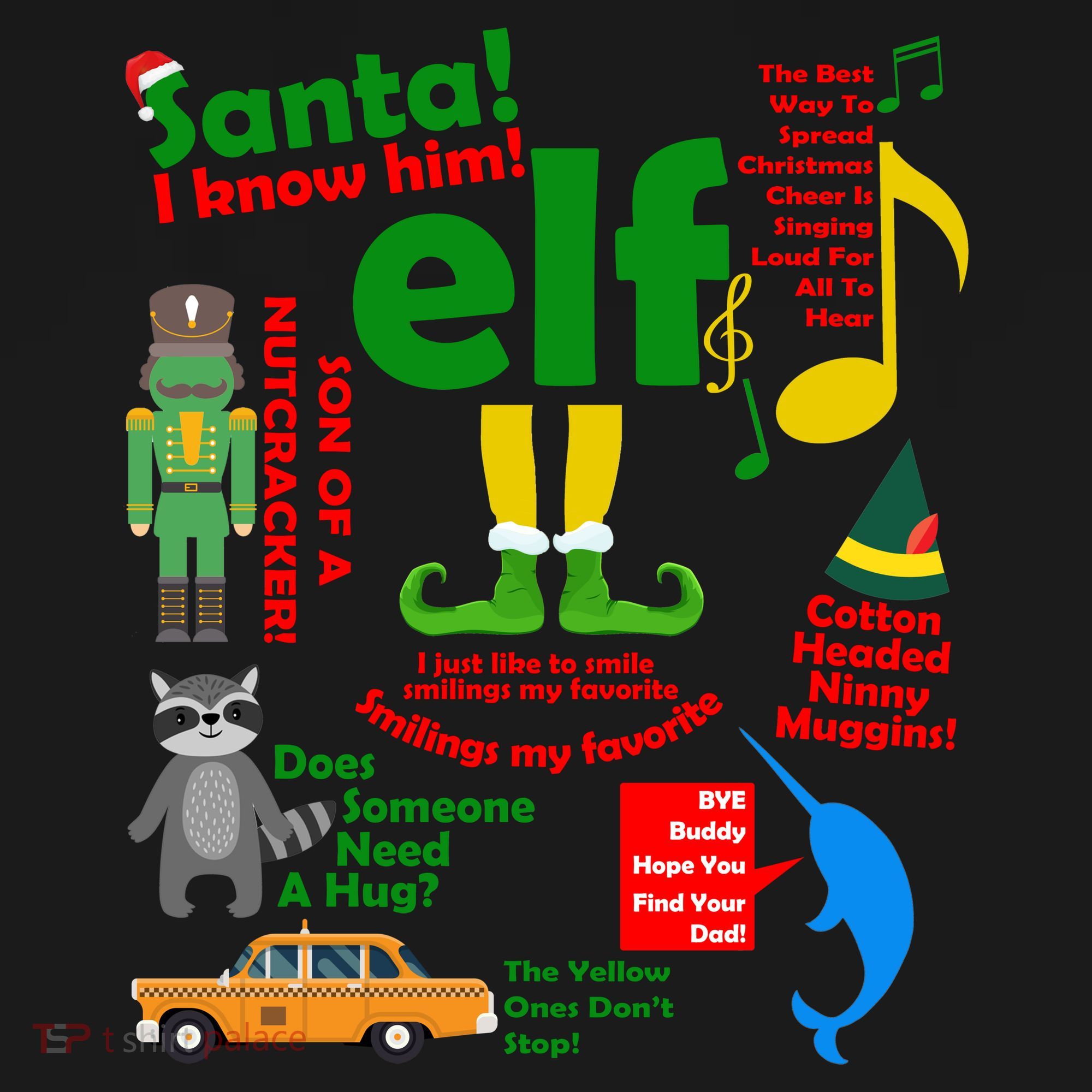 Funny Elf Santa Knows Him Christmas Pajama Set