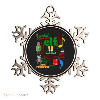 Funny Elf Santa Knows Him Christmas Ornament