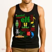 Funny Elf Santa Knows Him Christmas Tank Top thumb 3