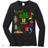 Funny Elf Santa Knows Him Christmas Women's Long Sleeve Shirt thumb 0