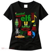 Funny Elf Santa Knows Him Christmas Women's T-Shirt thumb 0