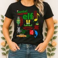Funny Elf Santa Knows Him Christmas Women's T-Shirt thumb 2