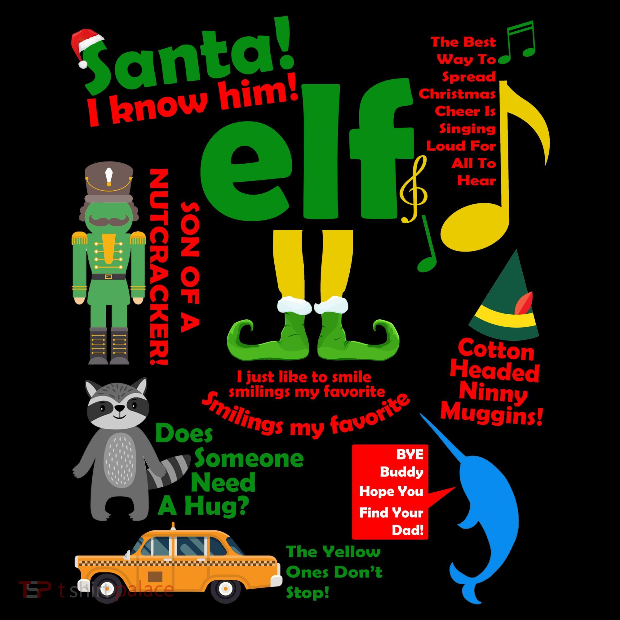 Funny Elf Santa Knows Him Christmas Kids Sweatshirt