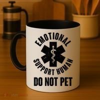 Funny Emotional Support Human Do No Pet Coffee Mug thumb 4