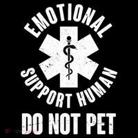 Funny Emotional Support Human Do No Pet Ornament thumb 1