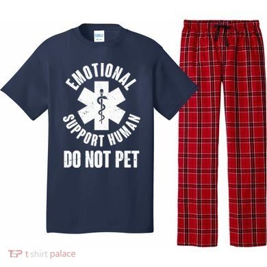 Funny Emotional Support Human Do No Pet Pajama Set