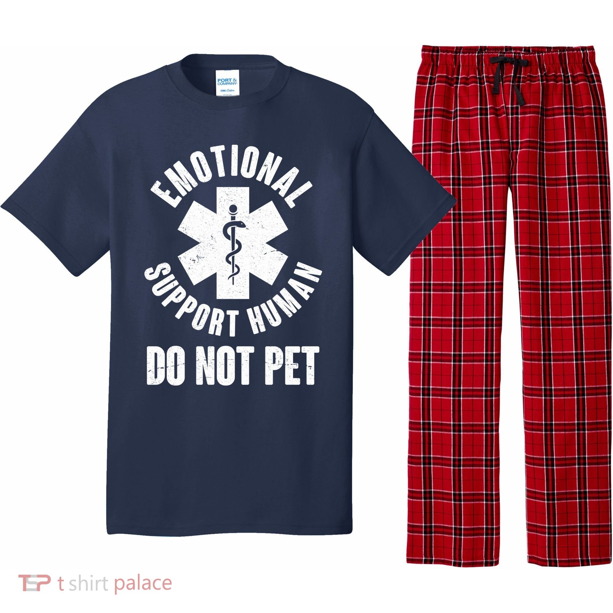 Funny Emotional Support Human Do No Pet Pajama Set