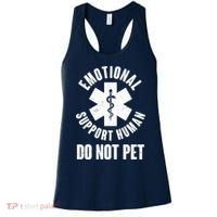 Funny Emotional Support Human Do No Pet Women's Tank Top thumb 0