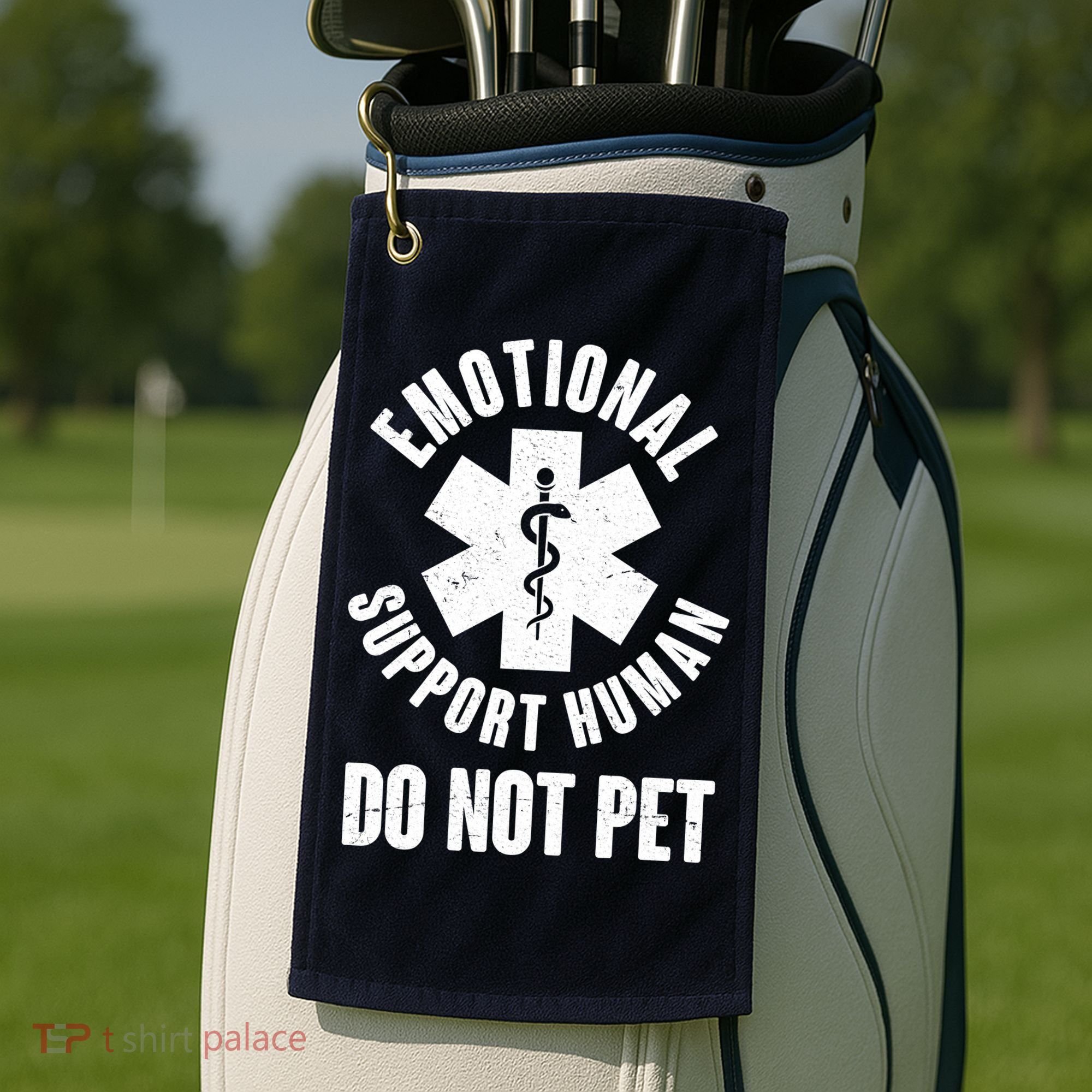 Funny Emotional Support Human Do No Pet Golf Towel