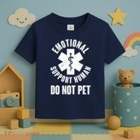 Funny Emotional Support Human Do No Pet Toddler T-Shirt thumb 3