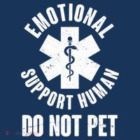 Funny Emotional Support Human Do No Pet Women's Long Sleeve Shirt thumb 2