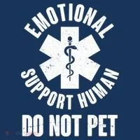 Funny Emotional Support Human Do No Pet Women's Long Sleeve Shirt thumb 2